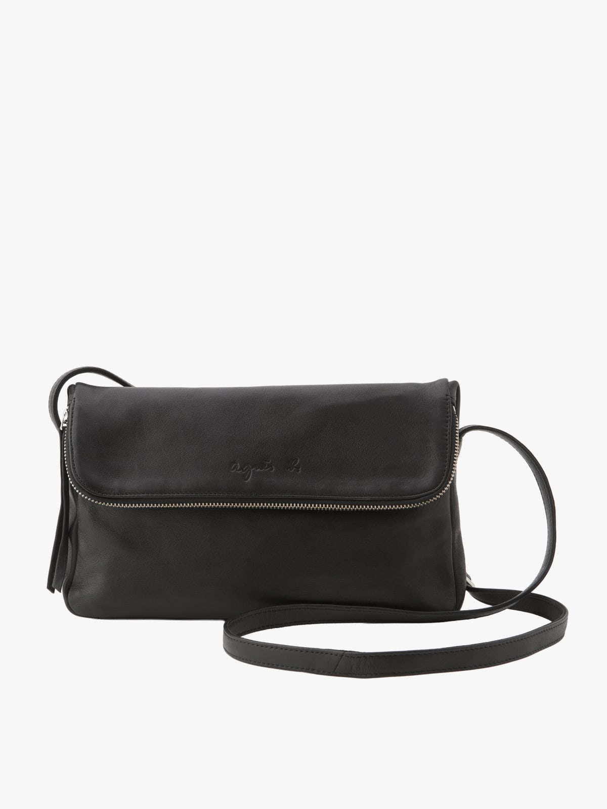 black Asya leather shoulder bag