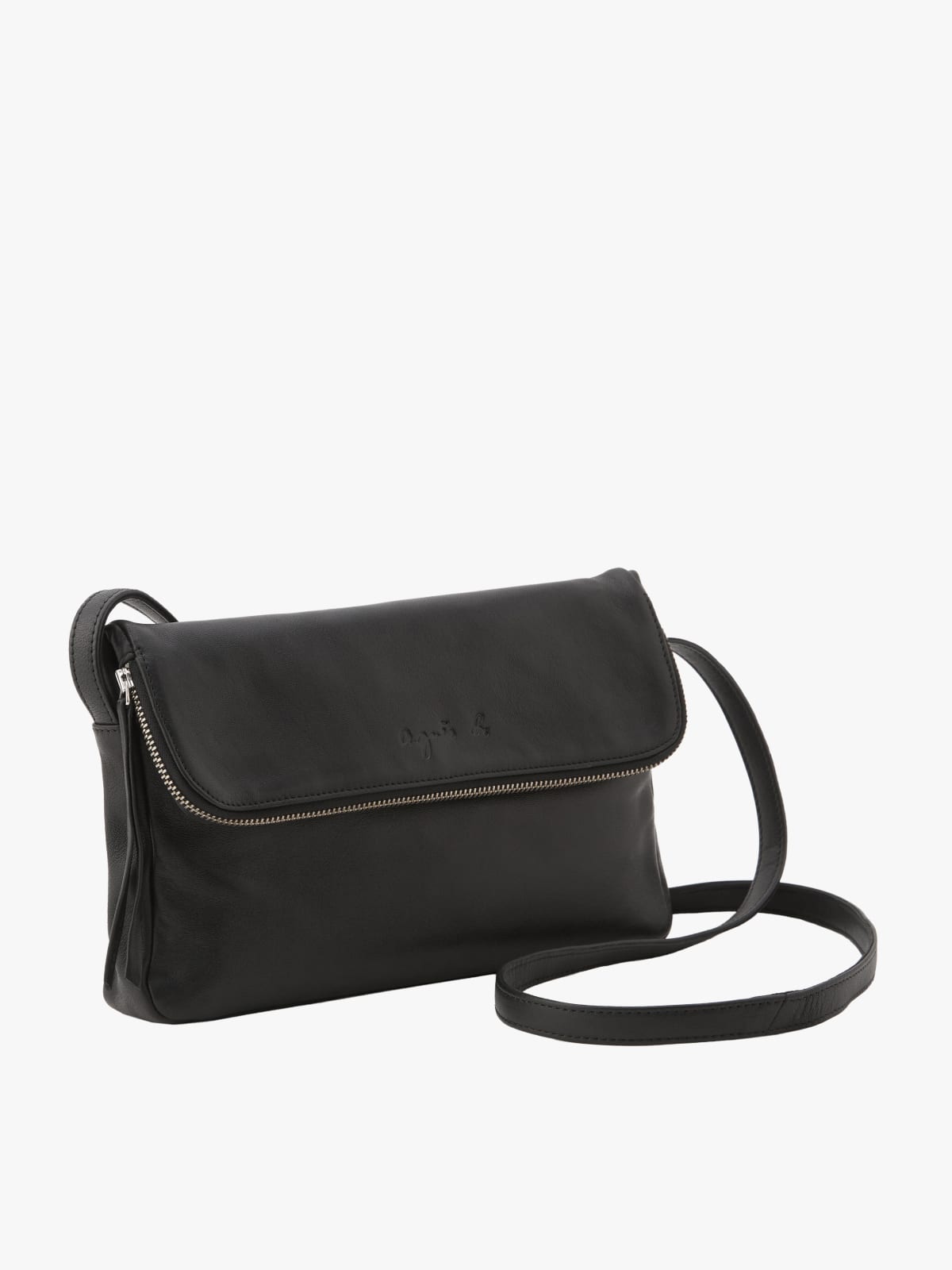 black Asya leather shoulder bag