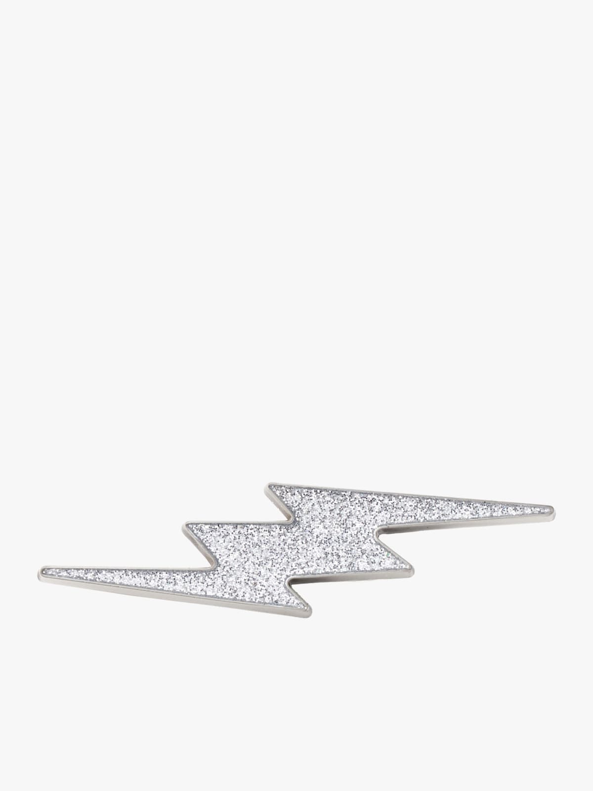 silver glittery &eacute;clair pin