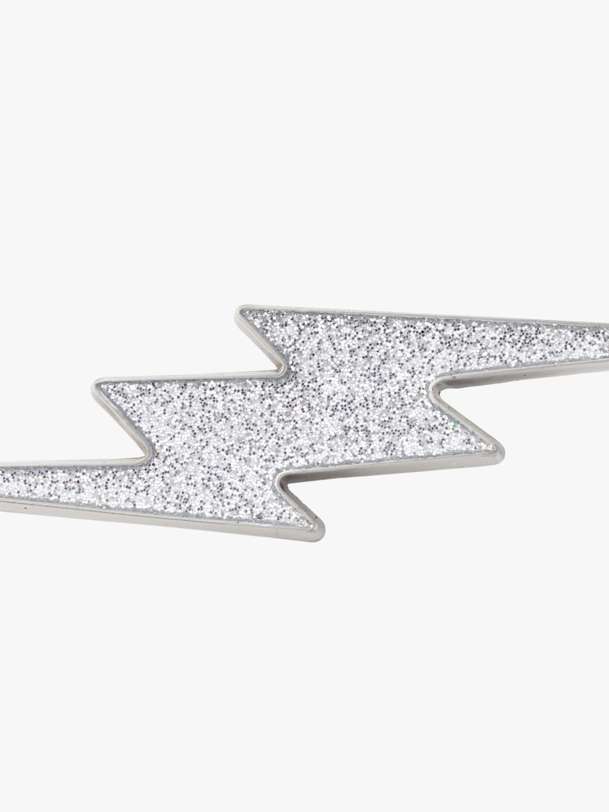 silver glittery &eacute;clair pin