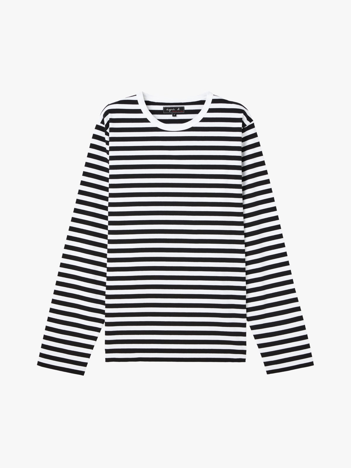 black and white cotton Coulos 12/12 striped t-shirt