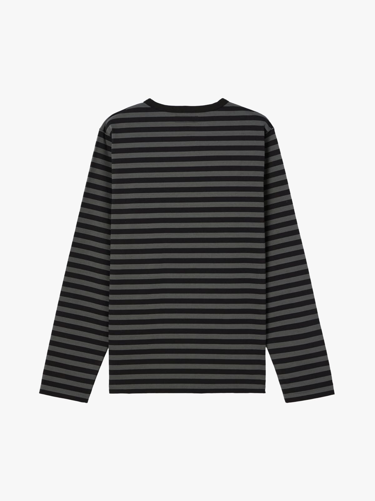 black and grey long sleeves striped Coulos t-shirt