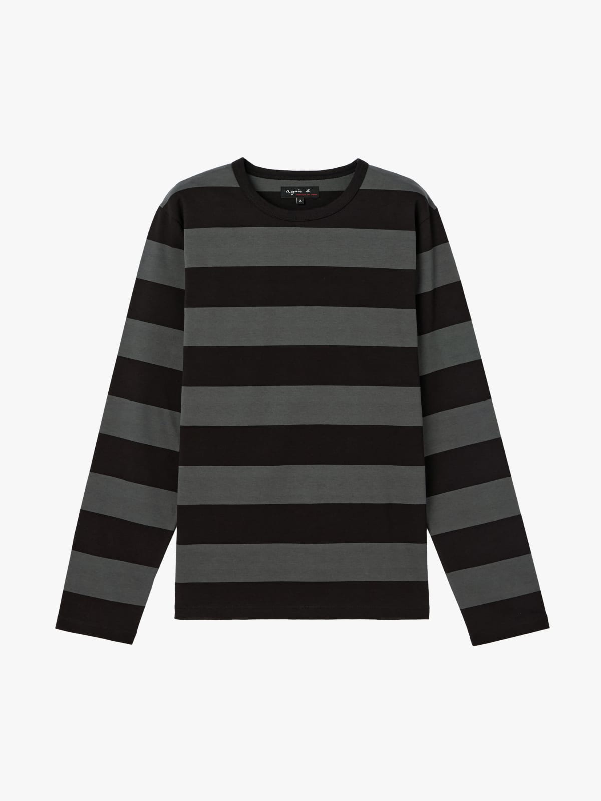 black and anthracite wide striped Coulos t-shirt