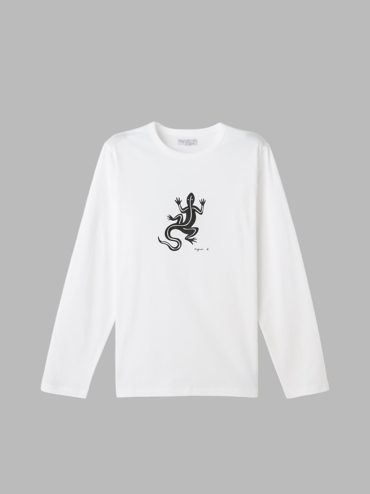 white long sleeves Coulos lizard t-shirt