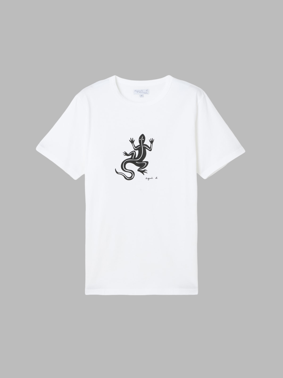 white short sleeves Coulos lizard t-shirt