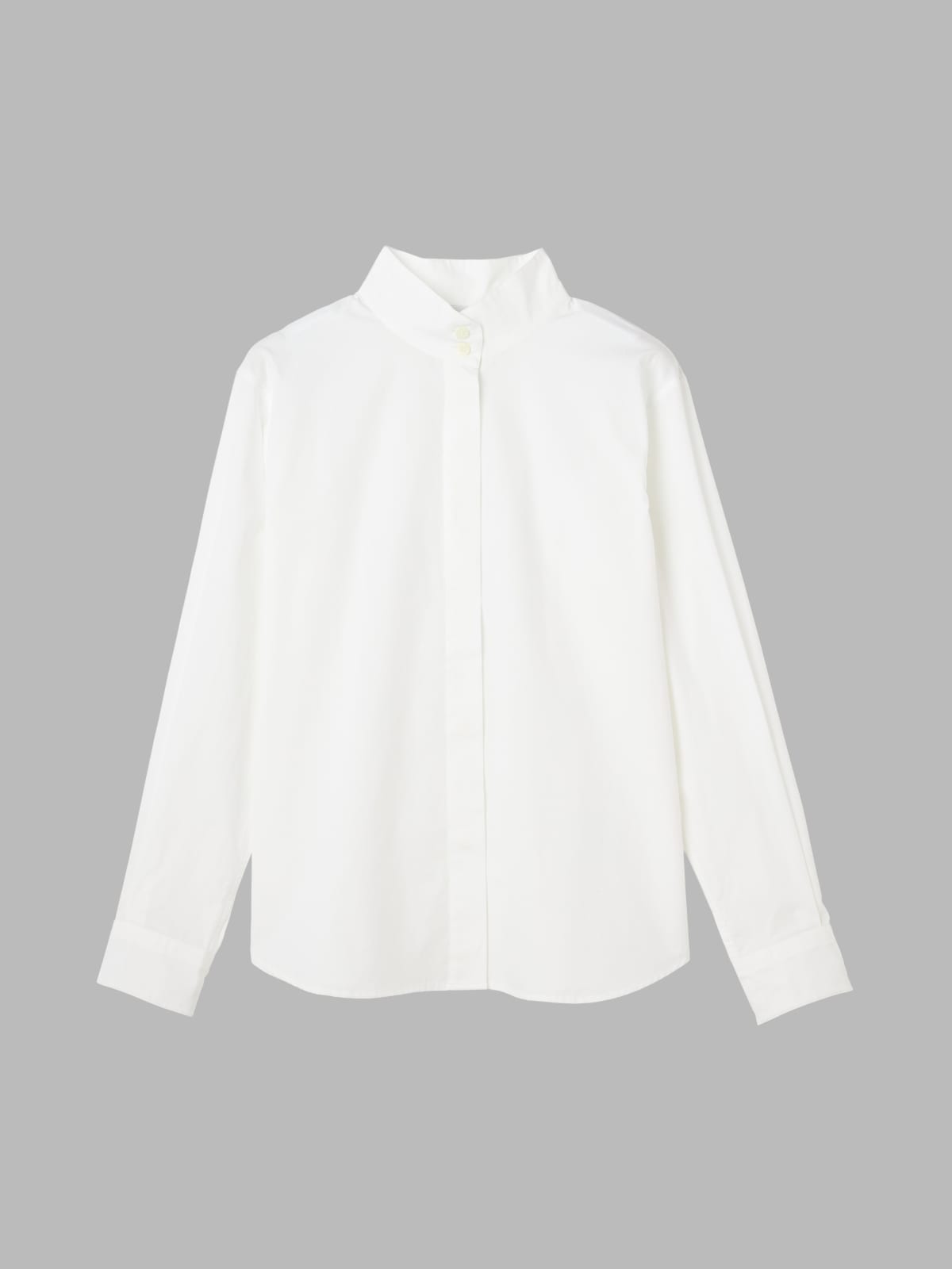 Chemise &Eacute;tienne en coton blanc col montant