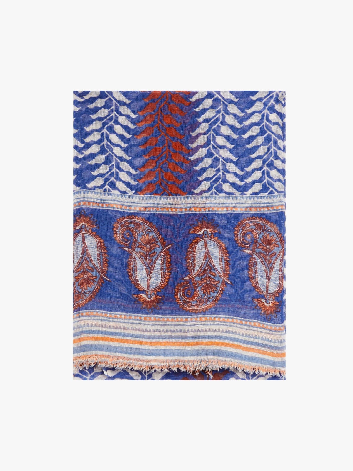 blue Jordane linen scarf