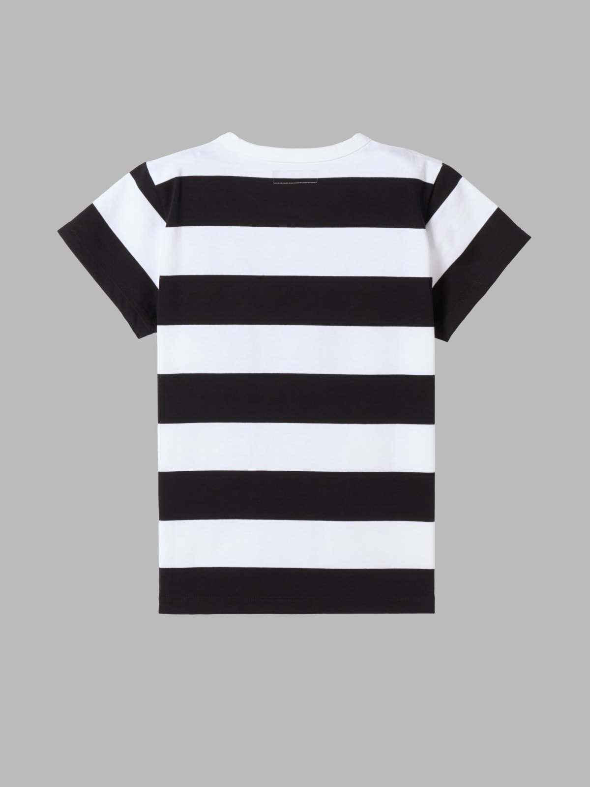 black and white cotton wide stripe Brando t-shirt