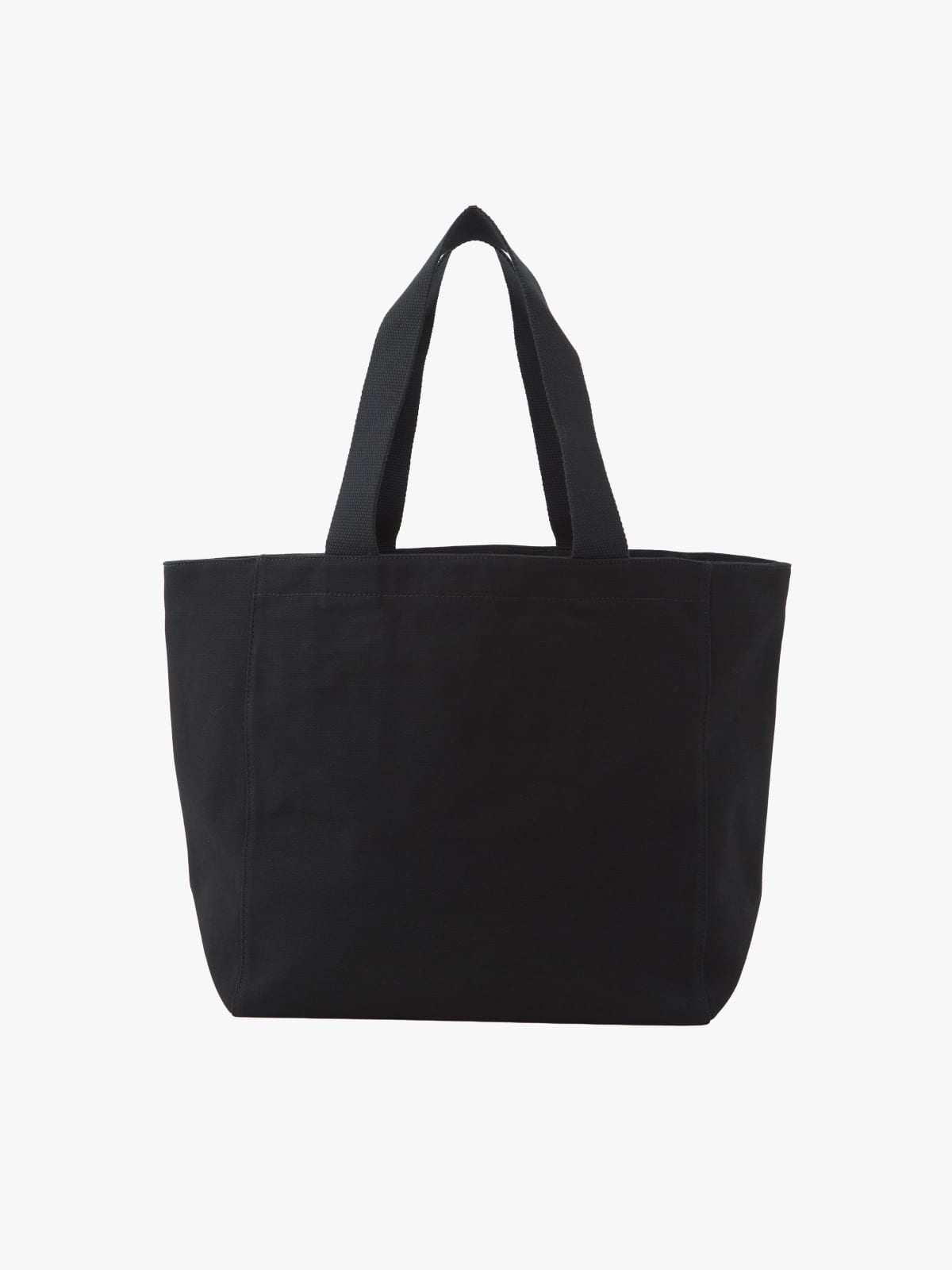black cotton tote bag