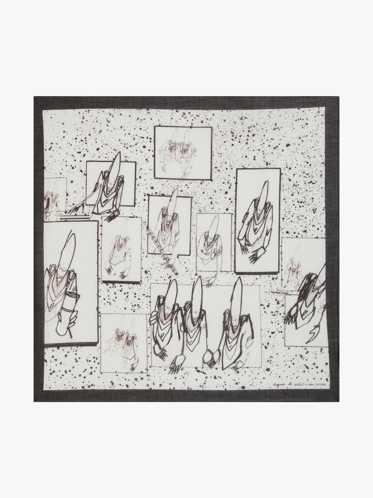 black Futura cotton bandana