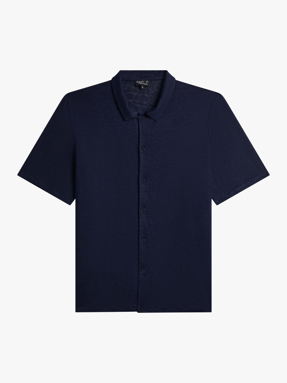 blue linen jersey short-sleeve Maui shirt