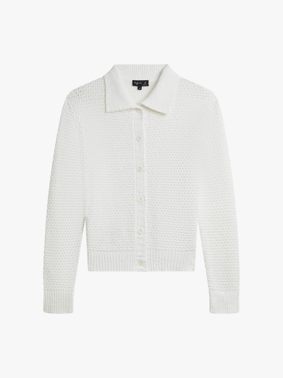 white Lulu cotton cardigan