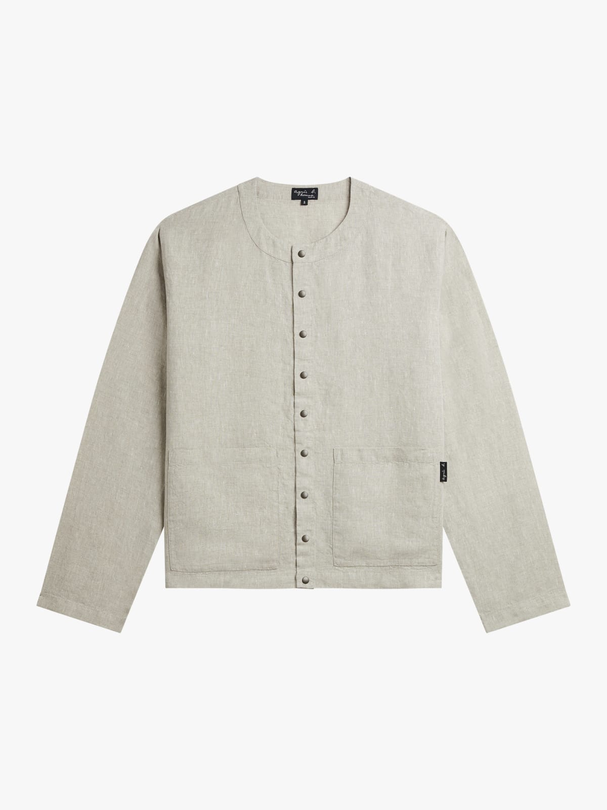 grey linen cardigan shirt