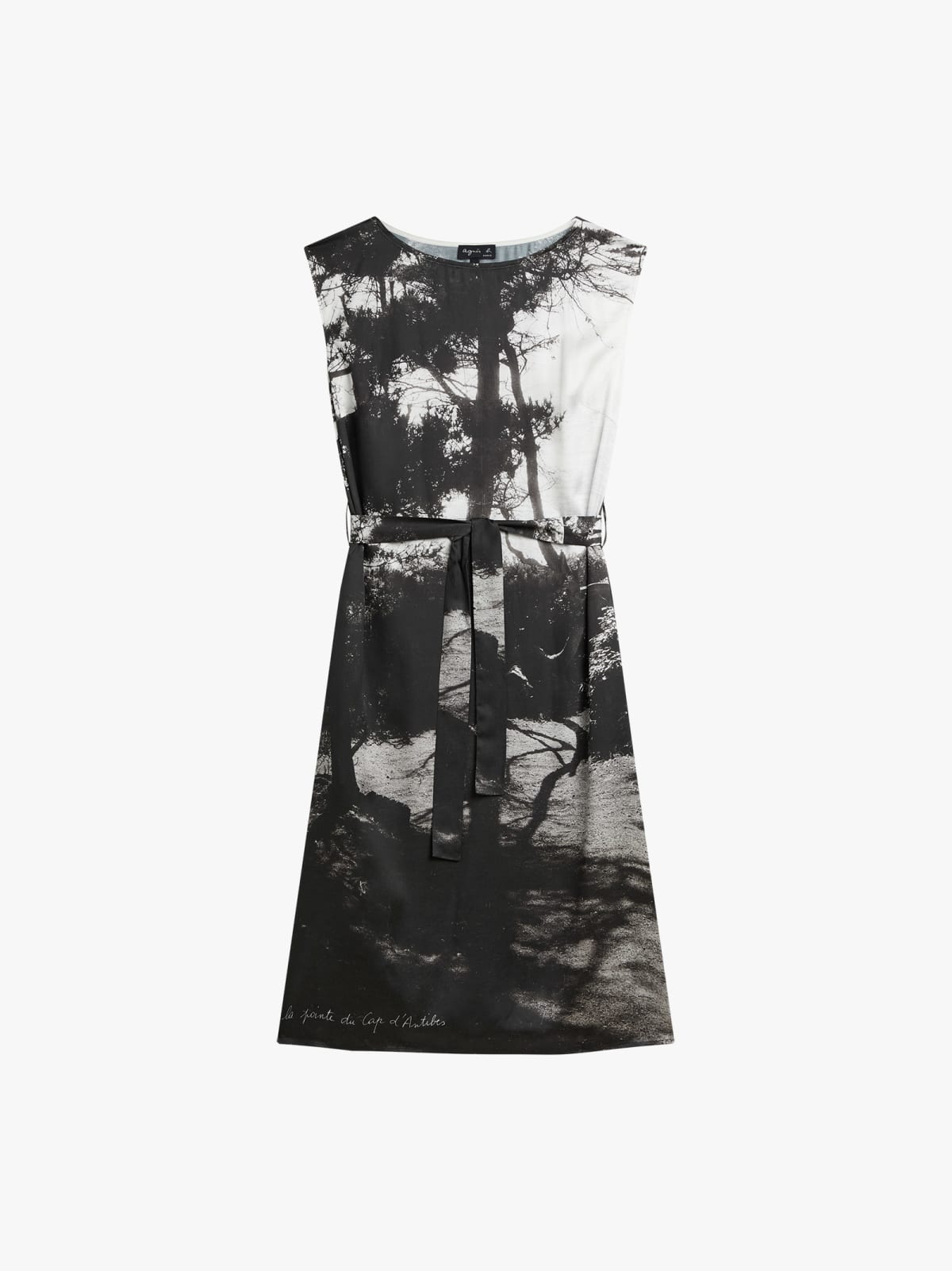 viscose dress printed with a digital photo by agn&egrave;s b.