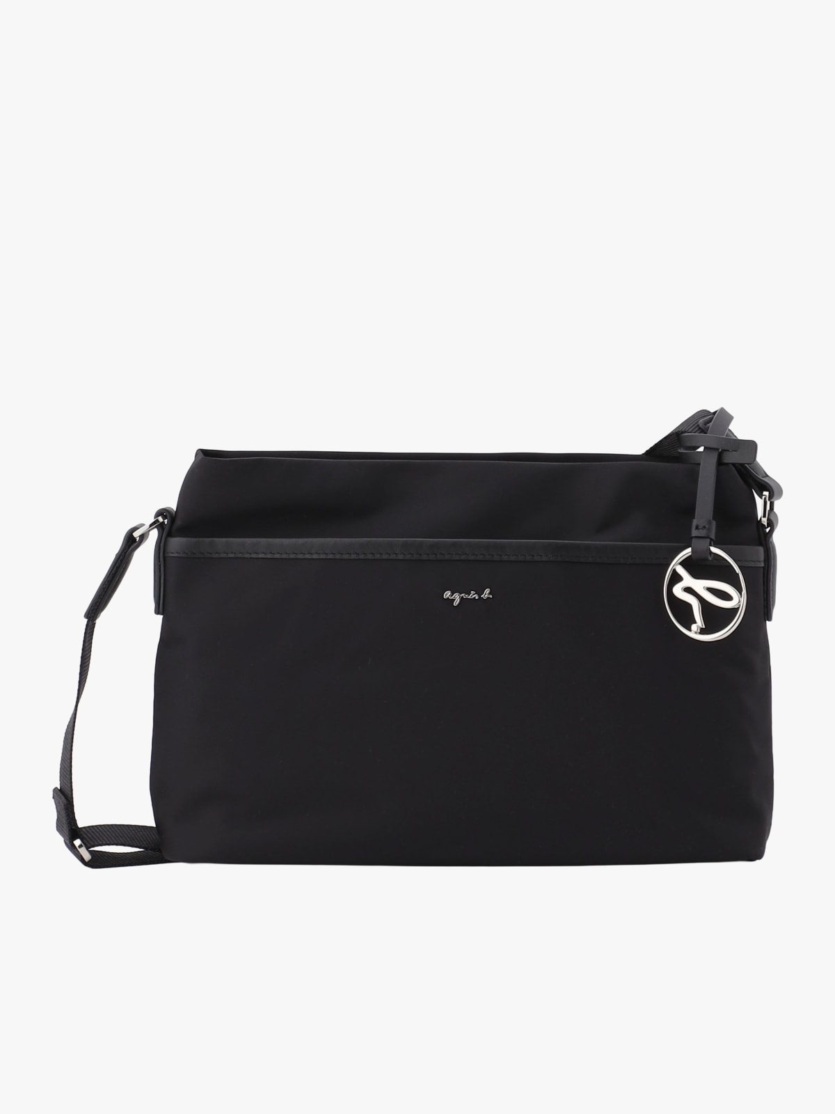 black nylon bag with multiple pockets