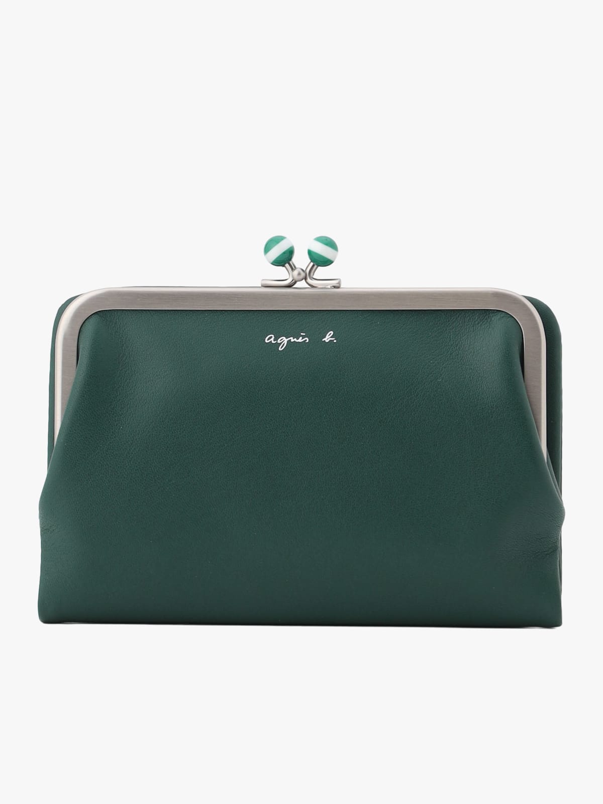 portefeuille &agrave; fermoir en cuir