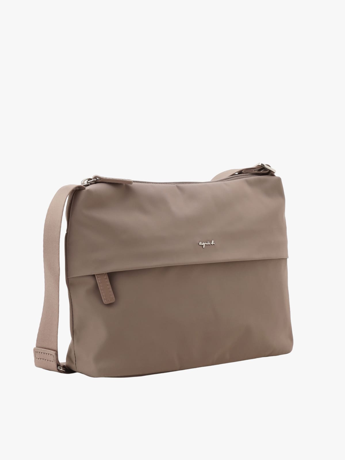 taupe nylon shoulder bag image number 2