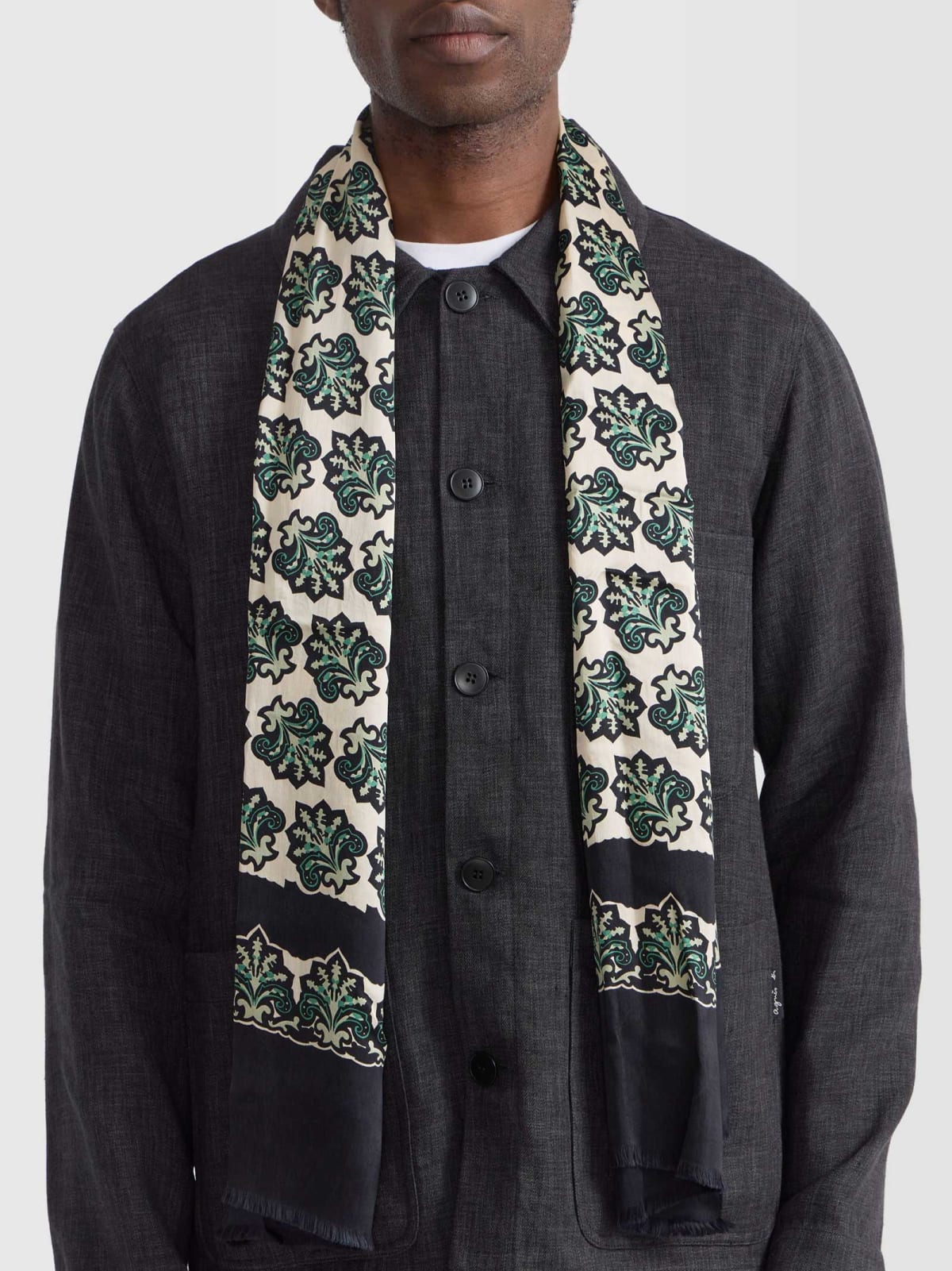 green Noah silk scarf image number 2