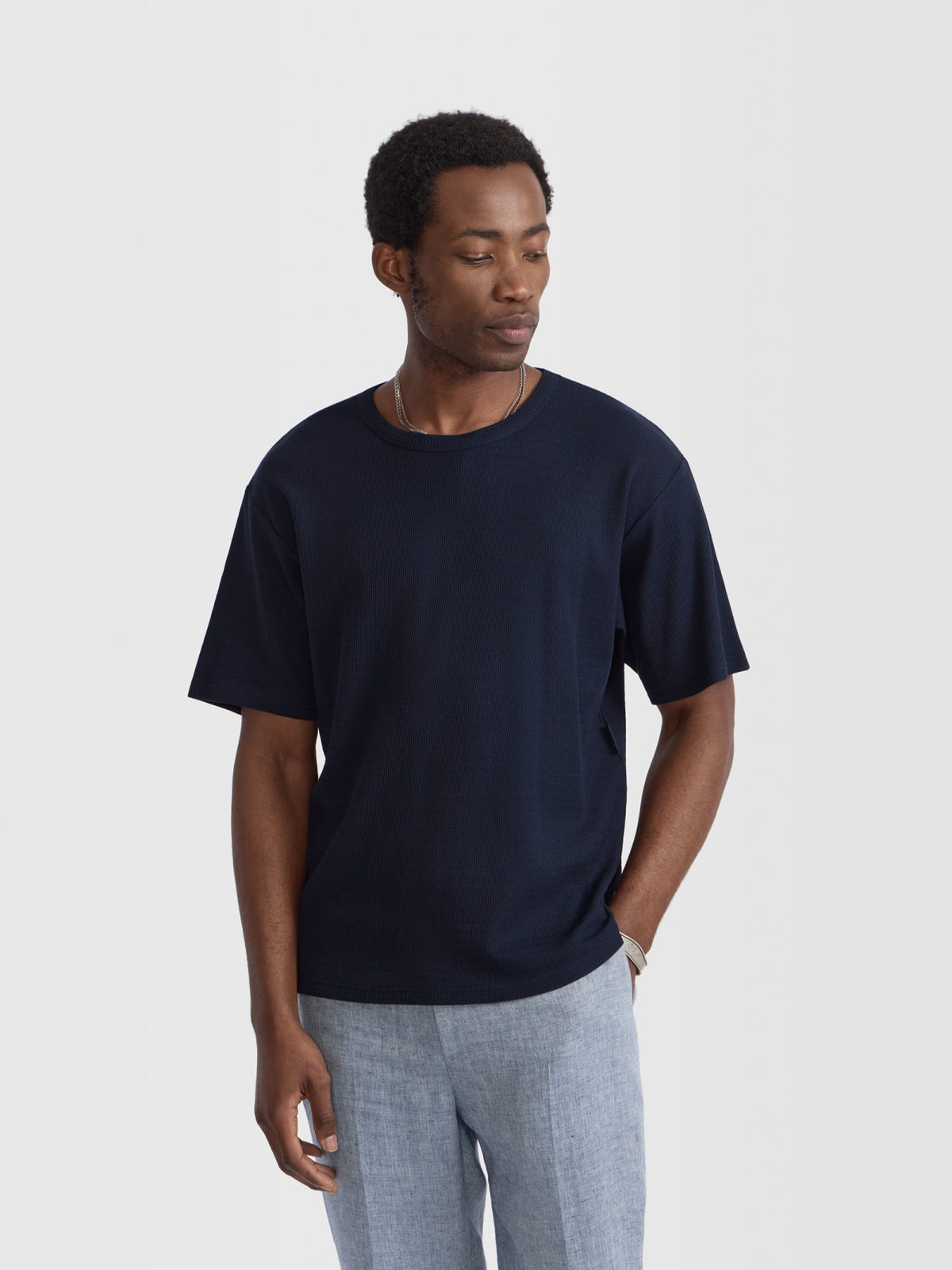 blue Mark cotton jersey openwork t-shirt