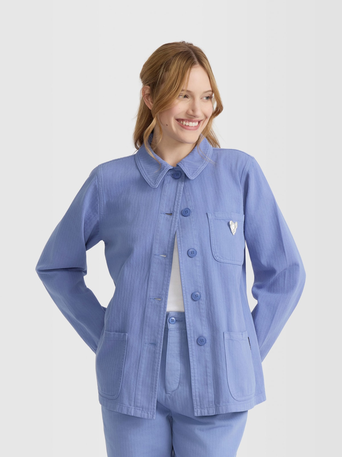 sky blue sanshui jacket