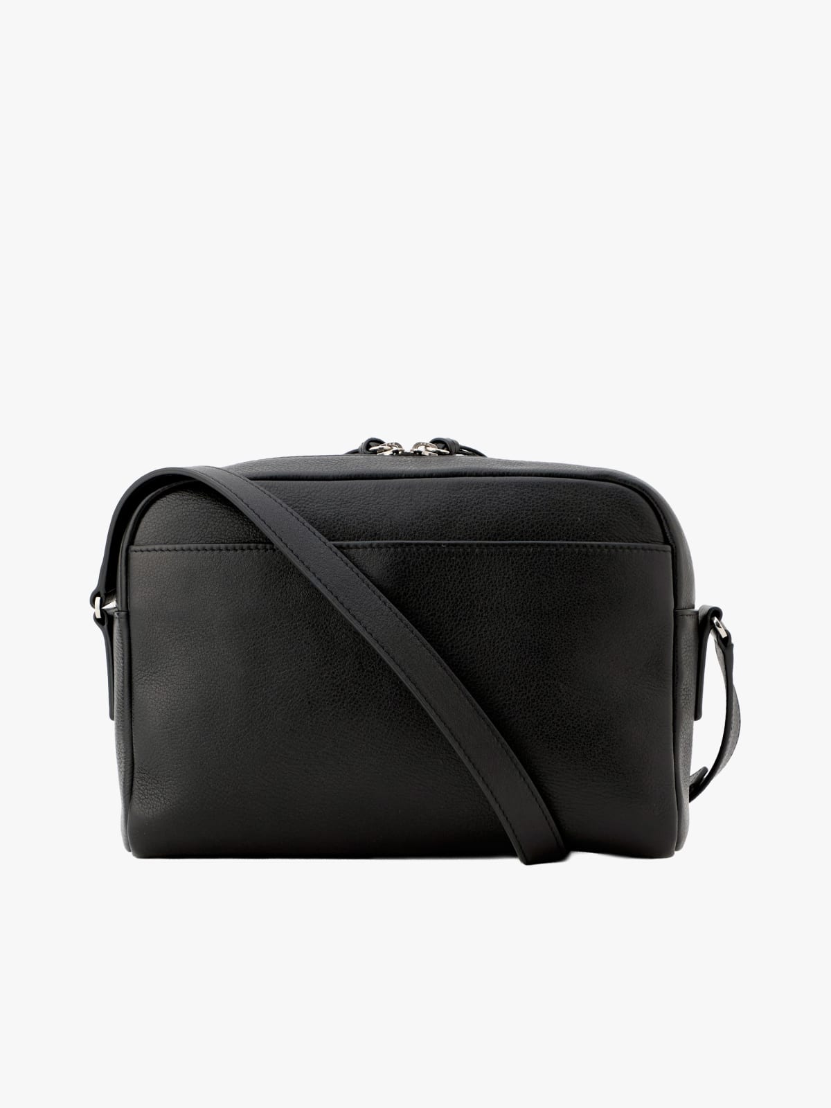black leather shoulder bag image number 1