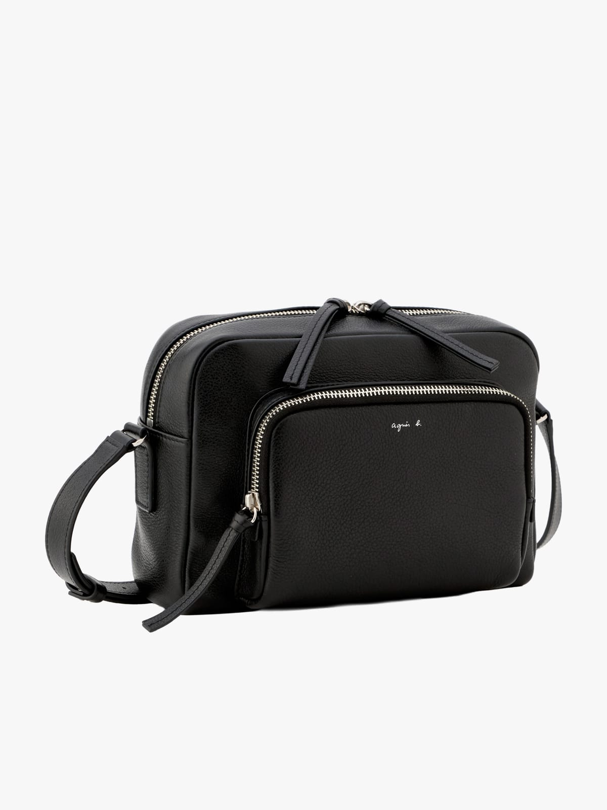 black leather shoulder bag image number 2