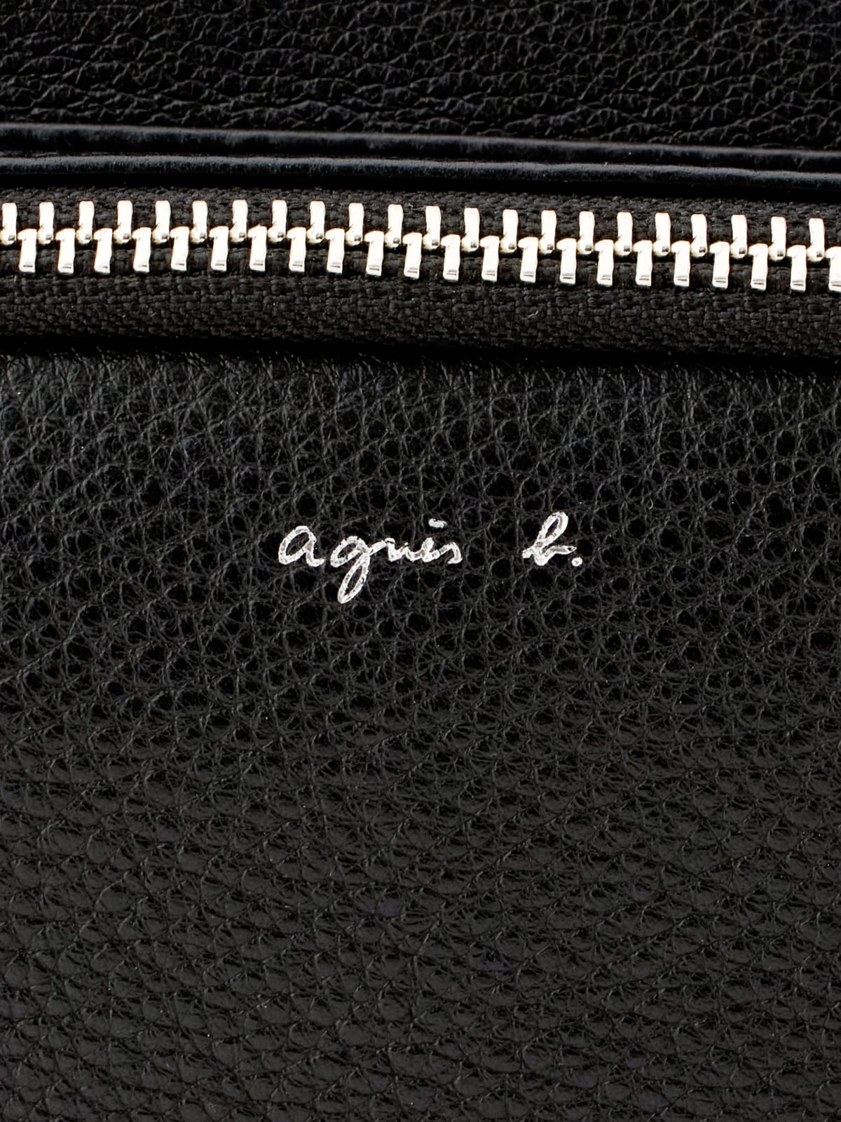 black leather shoulder bag image number 6