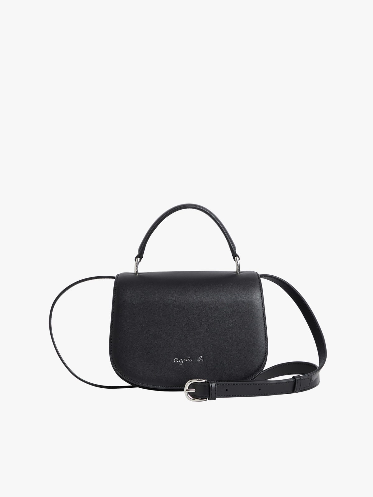 black leather shoulder bag