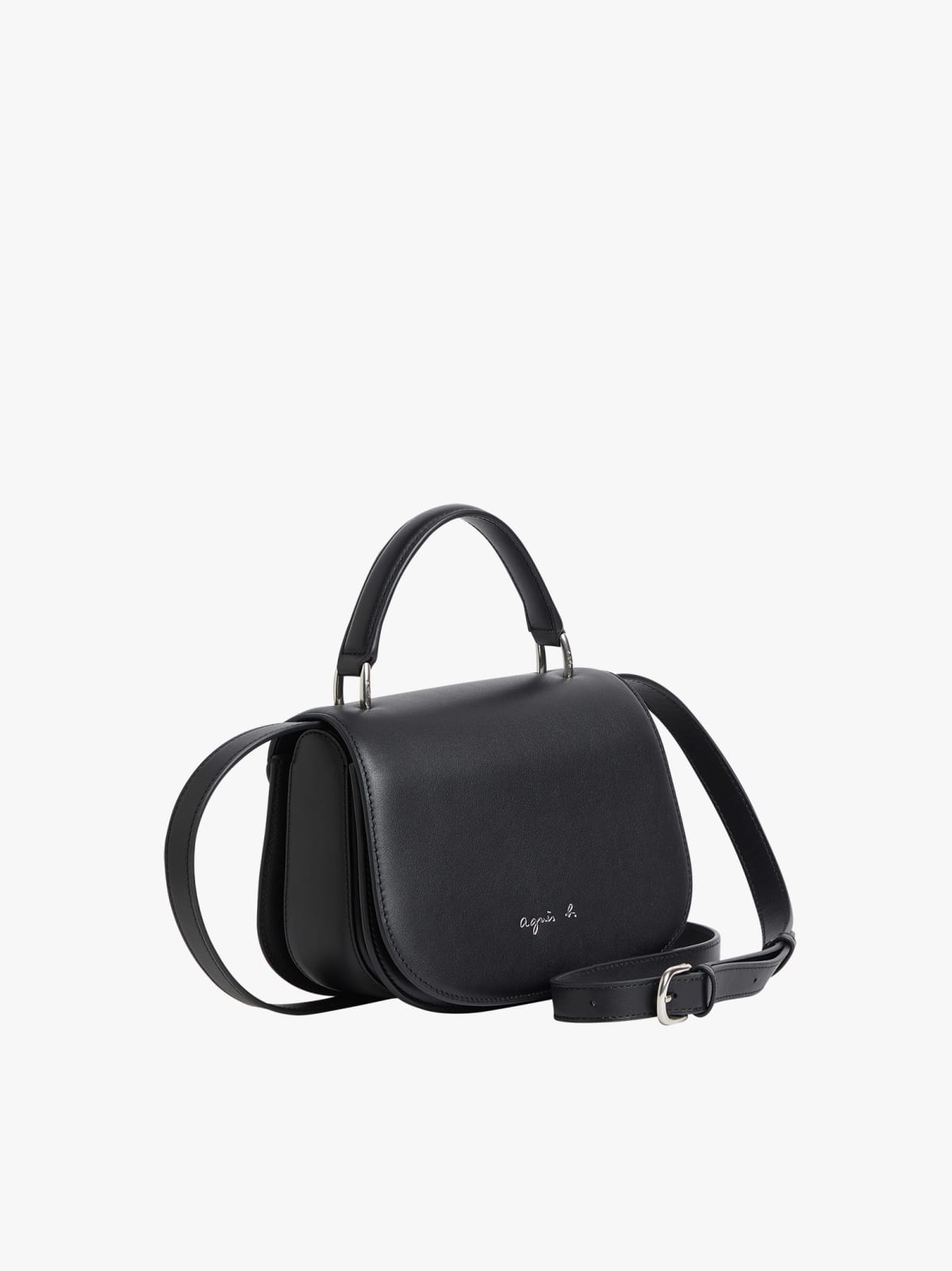 black leather shoulder bag