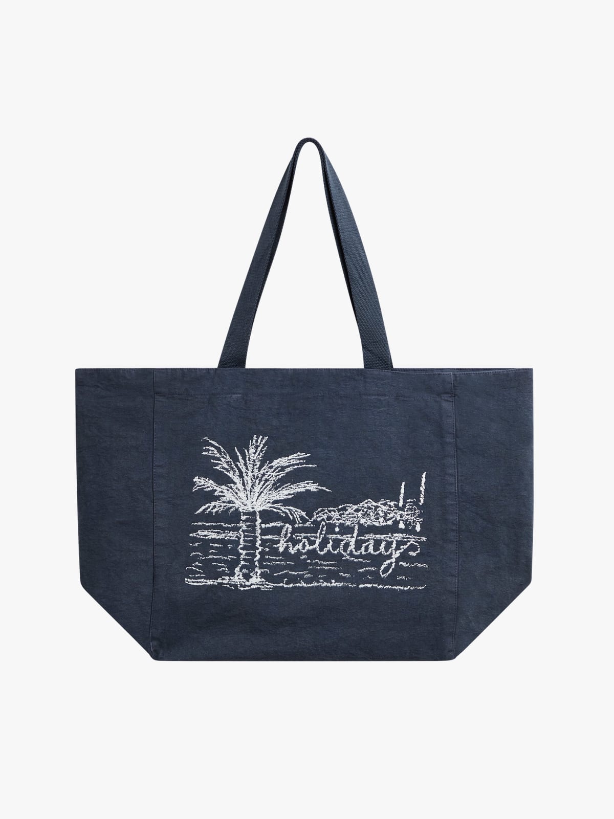 blue Holiday cotton tote bag