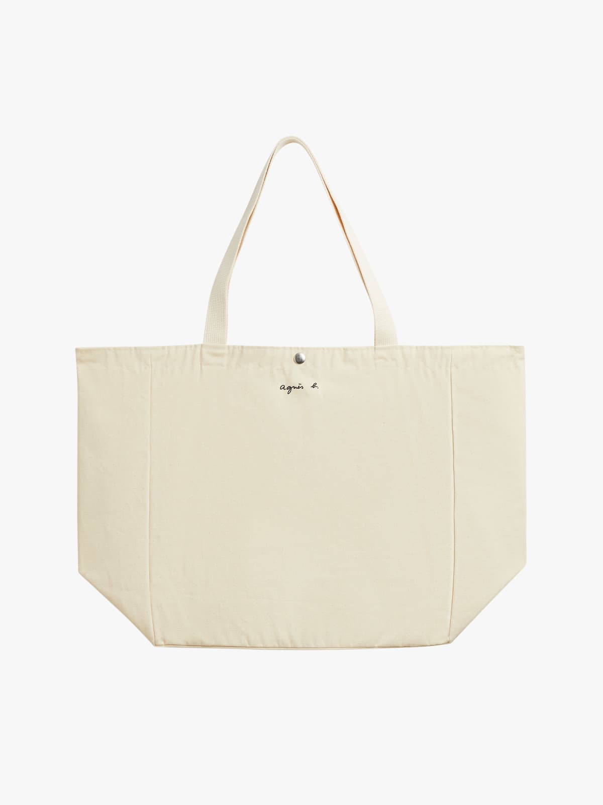 white Nice tote bag in ecru cotton