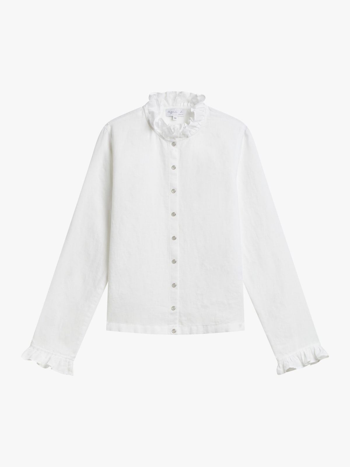 chemise en toile de lin blanc