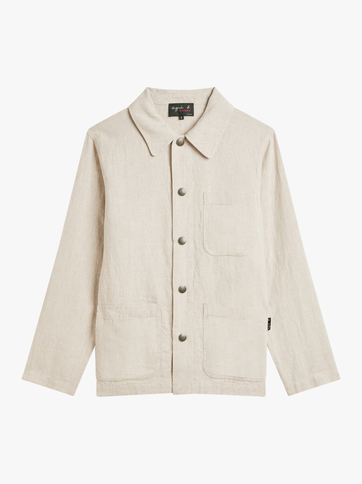 beige Sanshui linen jacket