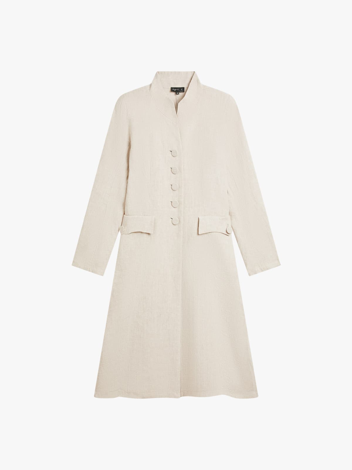 beige linen Frock coat
