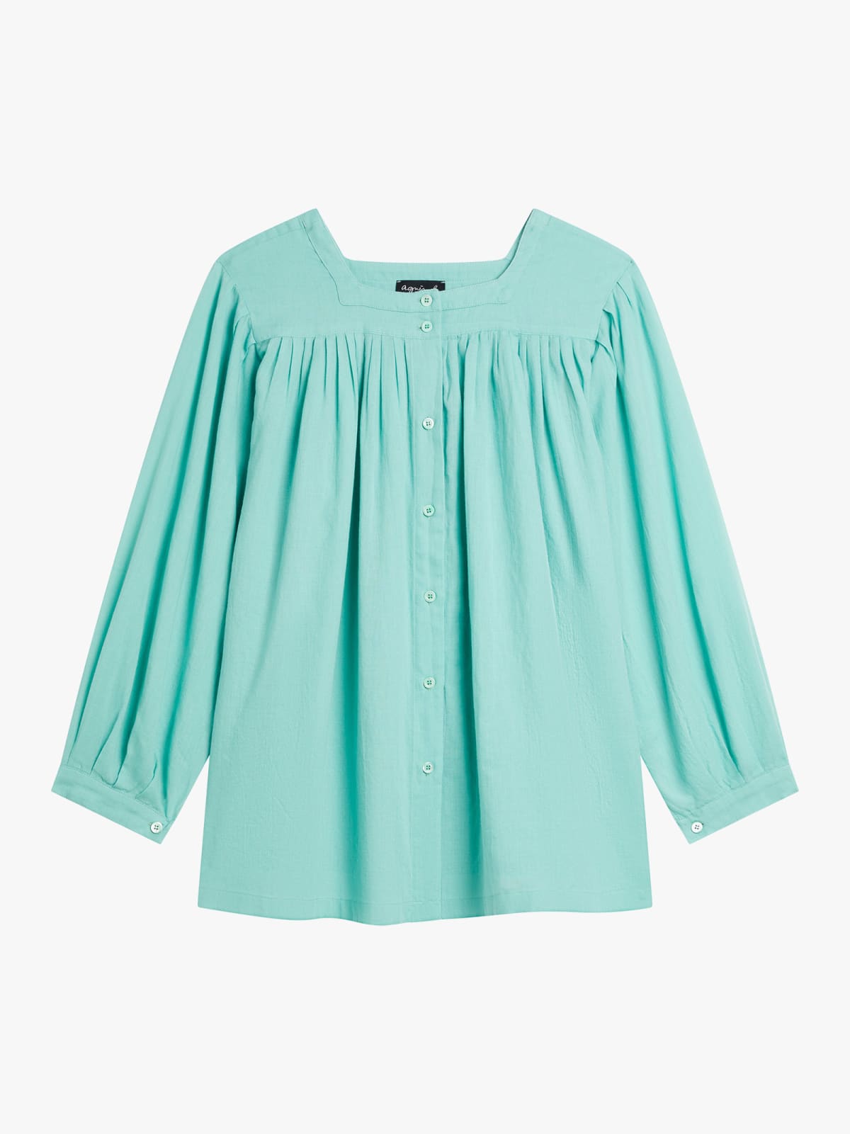 turquoise cheesecloth Angus shirt