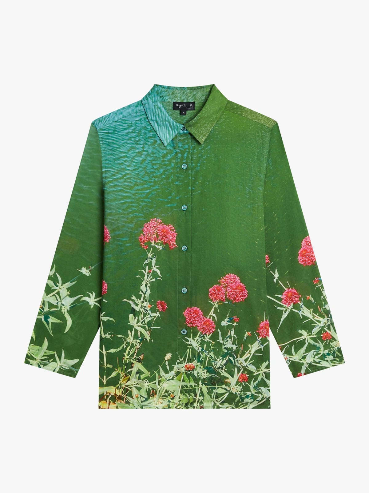 chemise motif fleurs