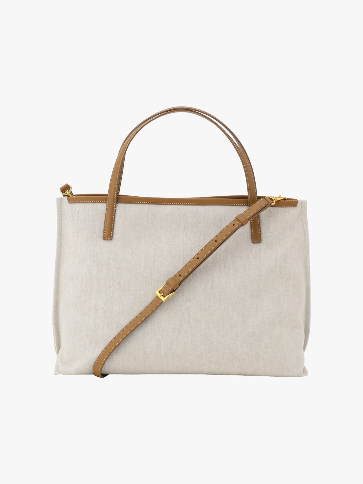 shoulder bag in linen and cotton