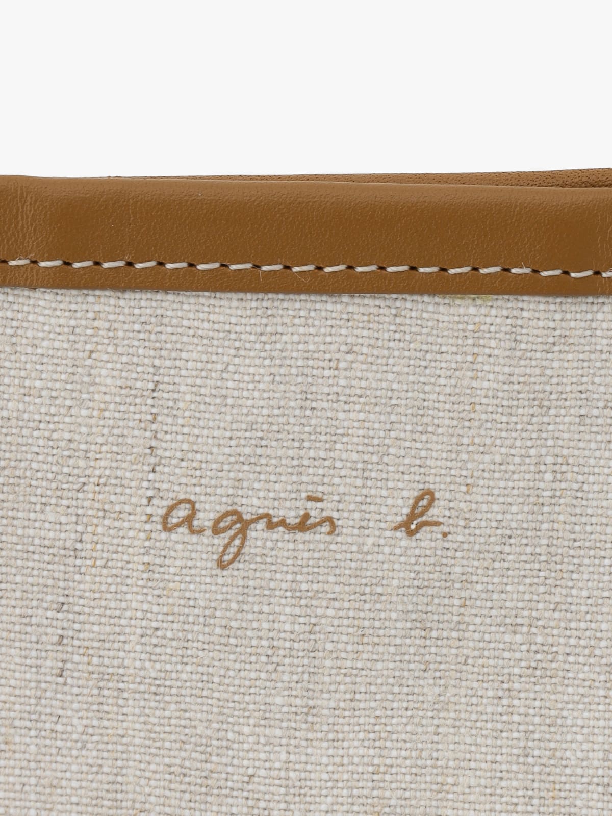 shoulder bag in linen and cotton image number 4
