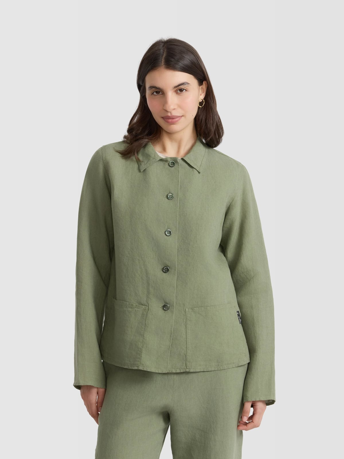 chemise Perine en lin vert