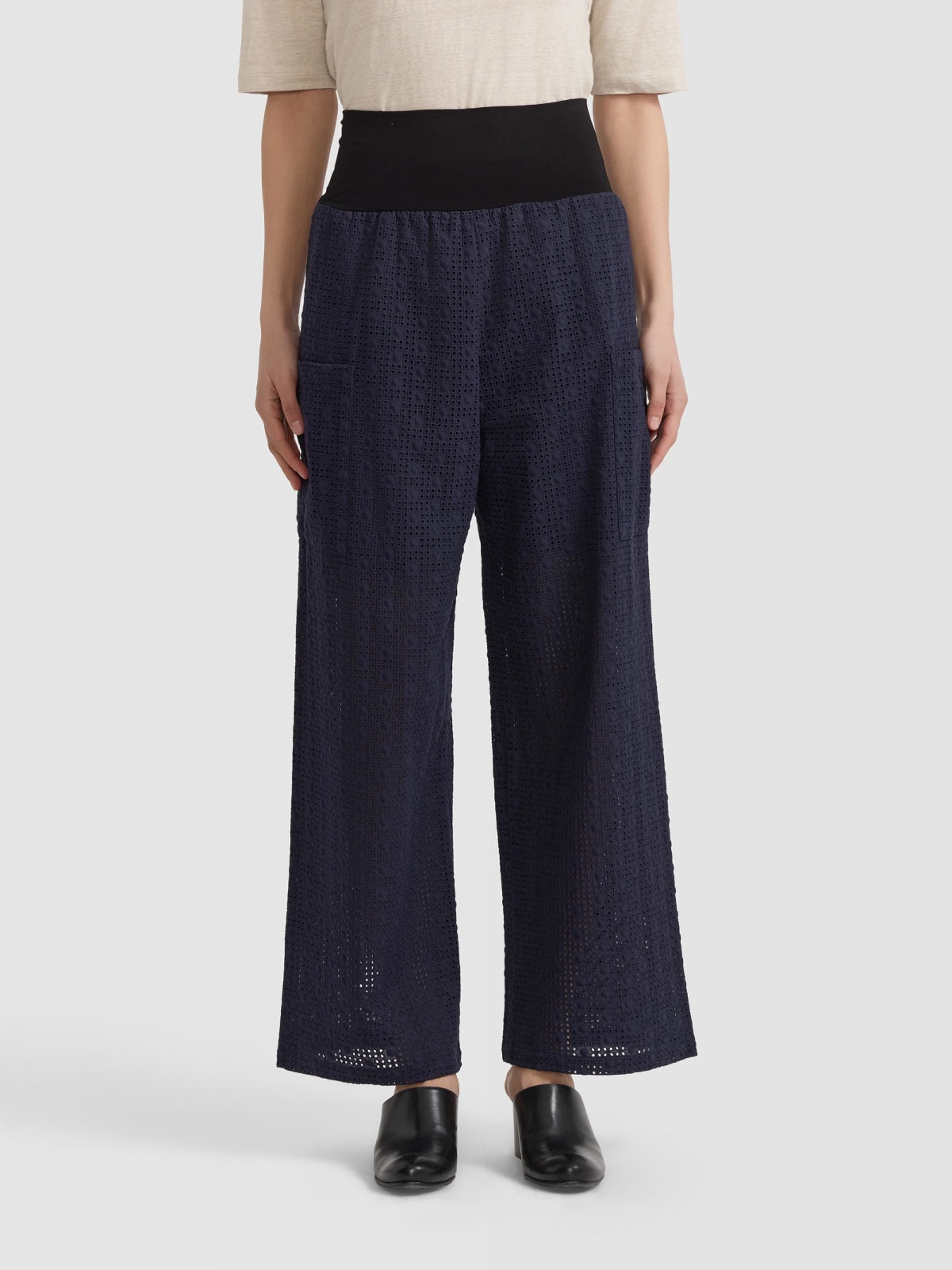 pantalon Matis en coton bleu marine