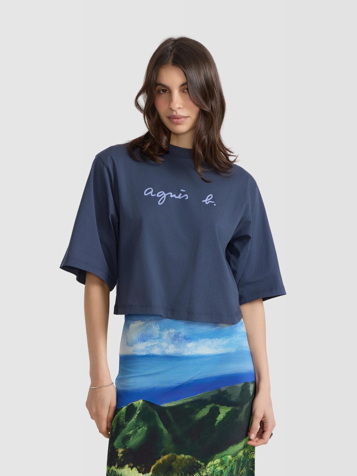 t-shirt Yoko en coton bleu