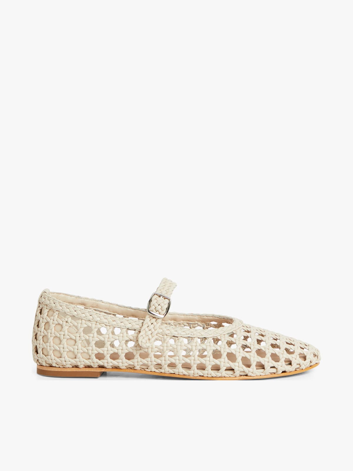white Ginee cowhide Mary Janes