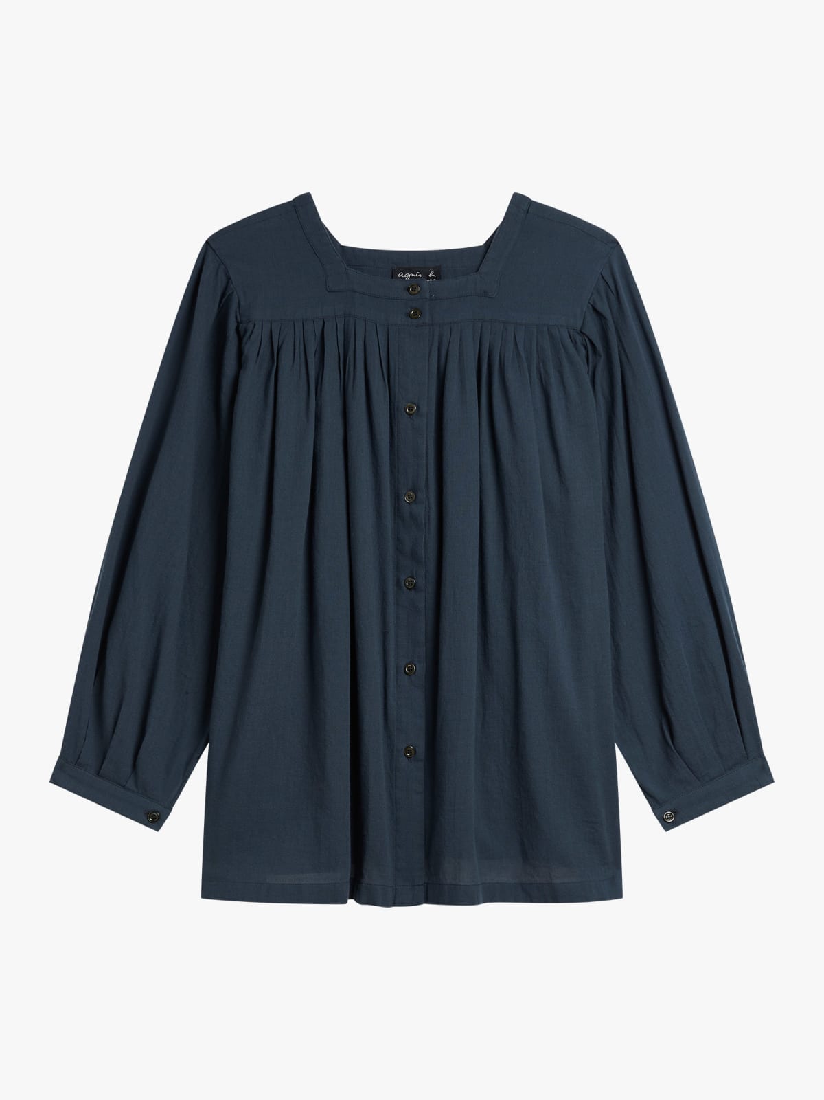 navy blue cheesecloth Angus shirt