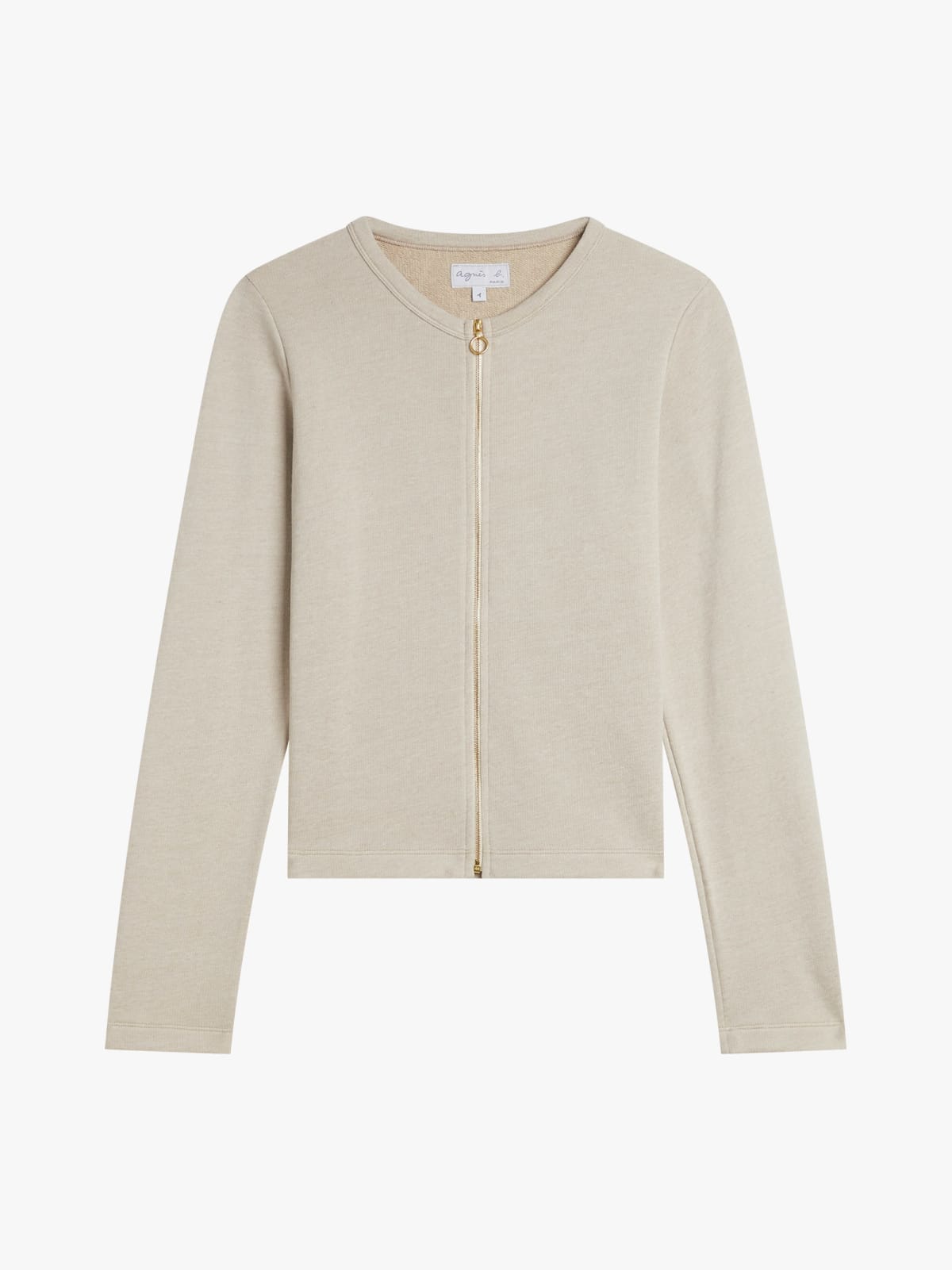cardigan Alizee en lin et coton beige
