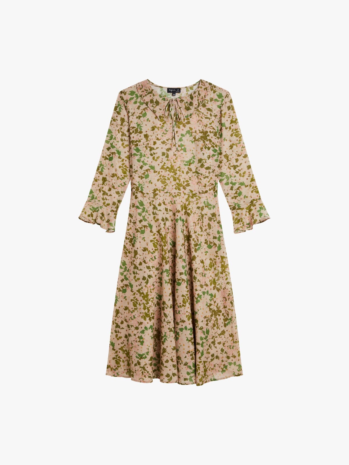 Street dress in cotton with floral motif