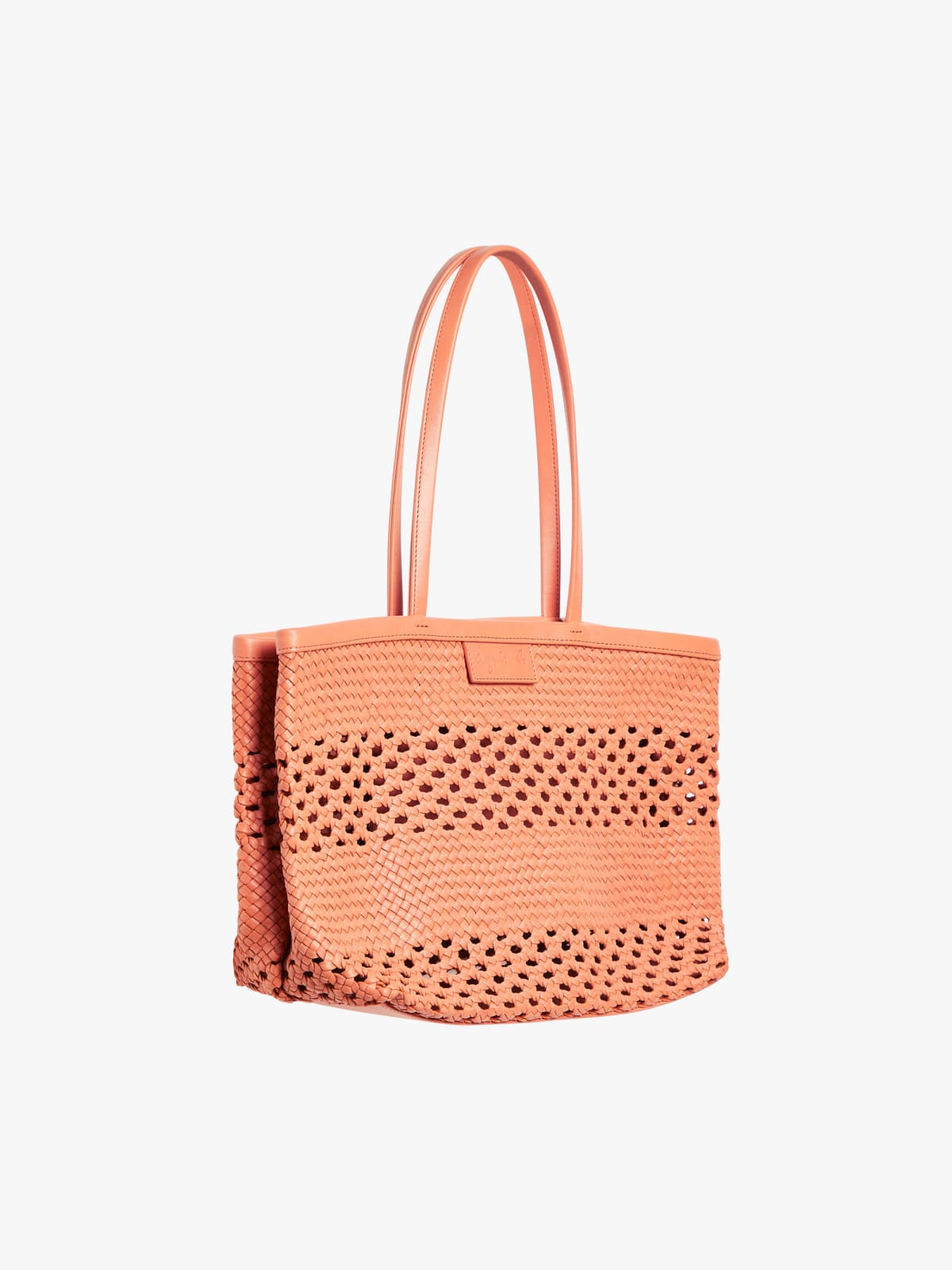sac tresse Laurence en cuir corail image number 1