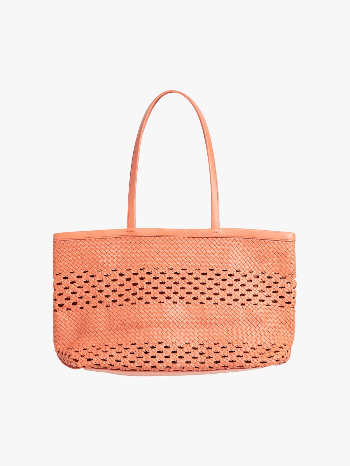 sac tresse Laurence en cuir corail image number 2