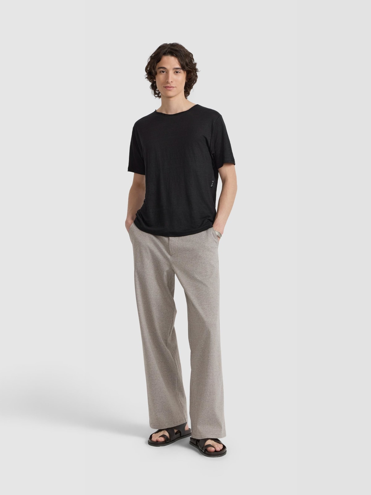 t-shirt Roulotte en jersey de lin noir