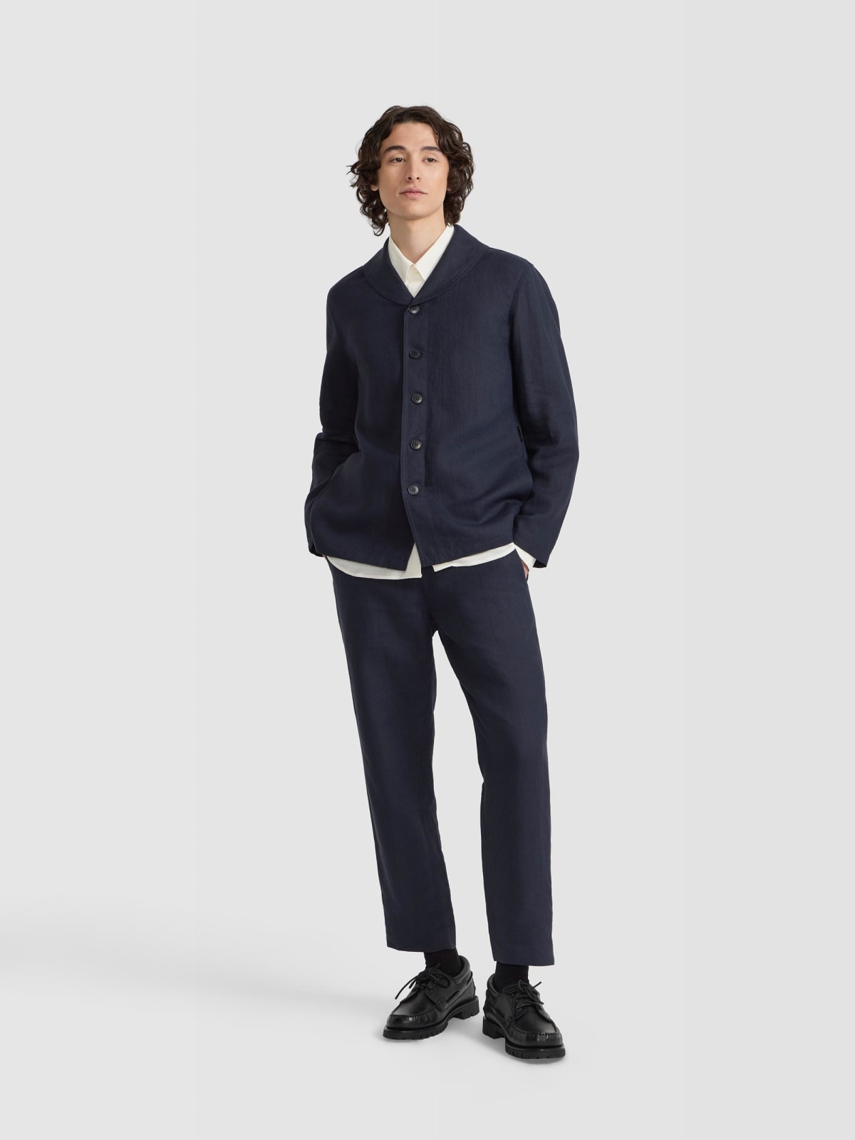 blue Loritz linen jacket