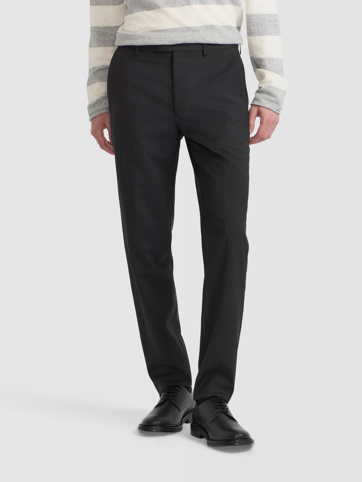 grey wool Lucky slim trousers